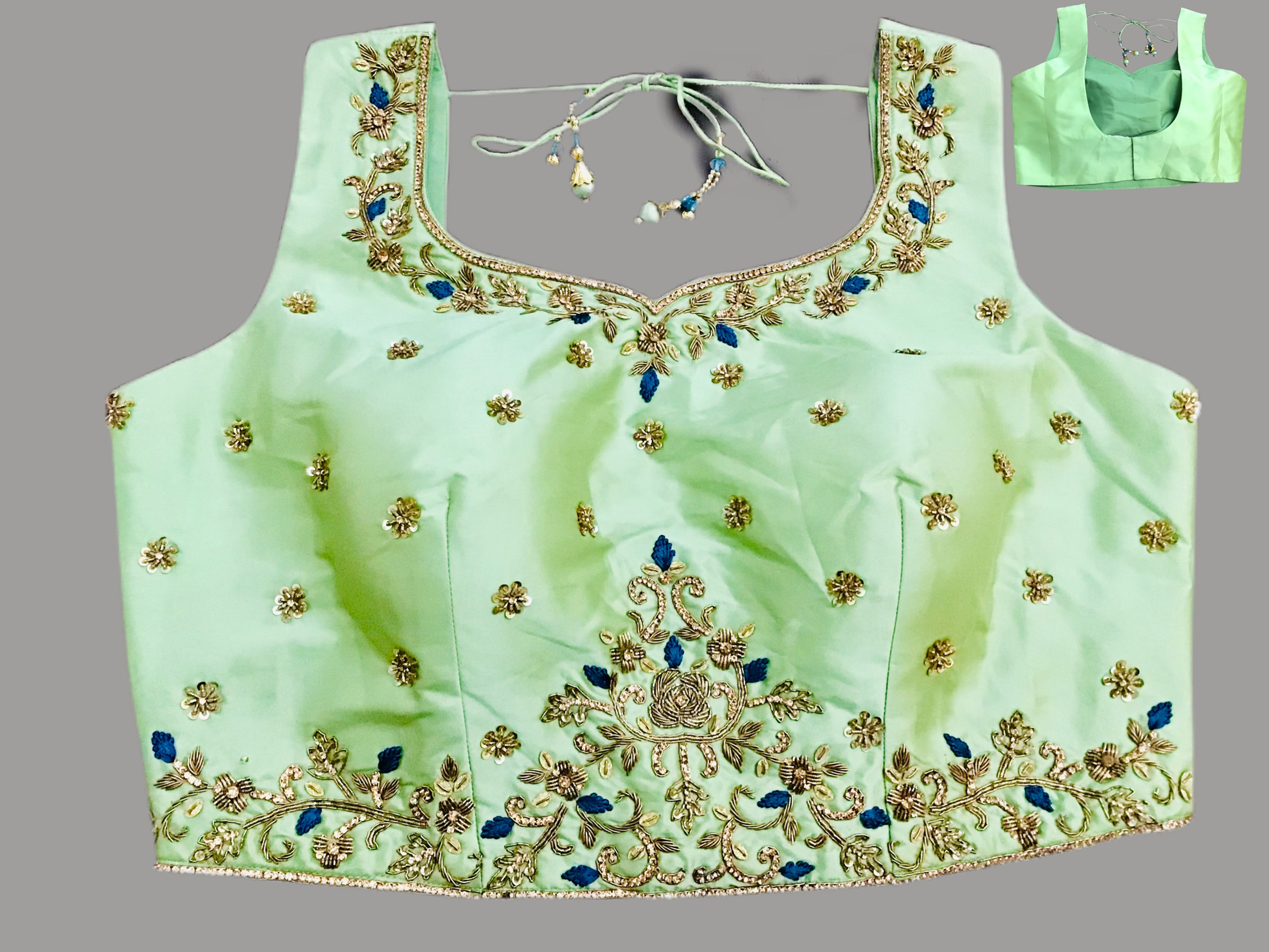 Gorgeous Mint Green Silk Blouse