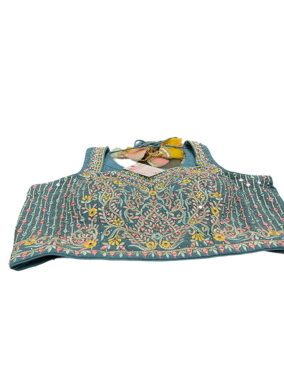 Thumbnail: Gorgeous Georgette Dusty Blue Lehanga Choli