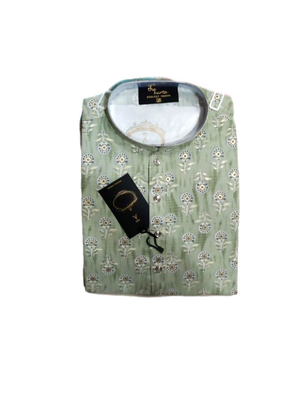 Pretty Comfortable Printed Cotton Kurta Set Green