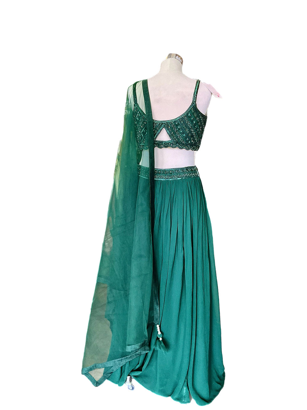 Thumbnail: Gorgeous Embroidered Green Lehanga Choli