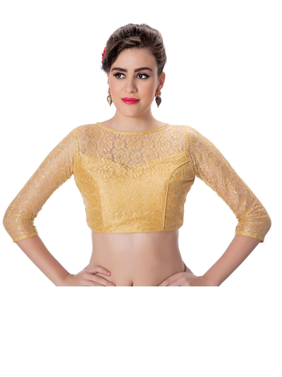 Beautiful Net Golden Blouse