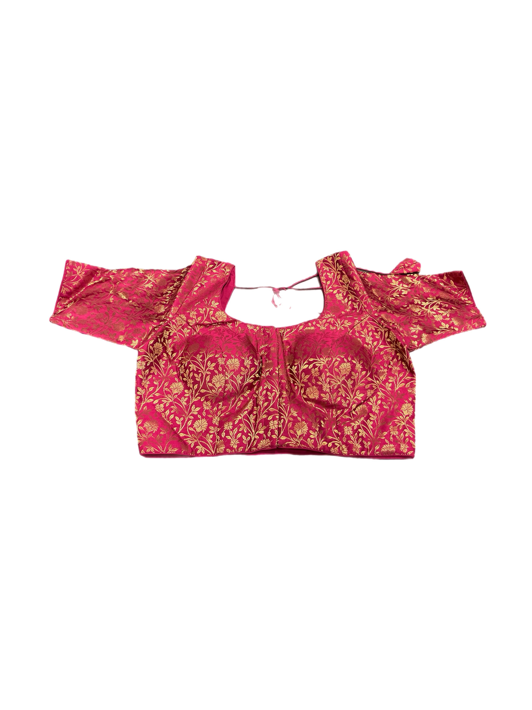Pretty Pink Woven Silk Blouse