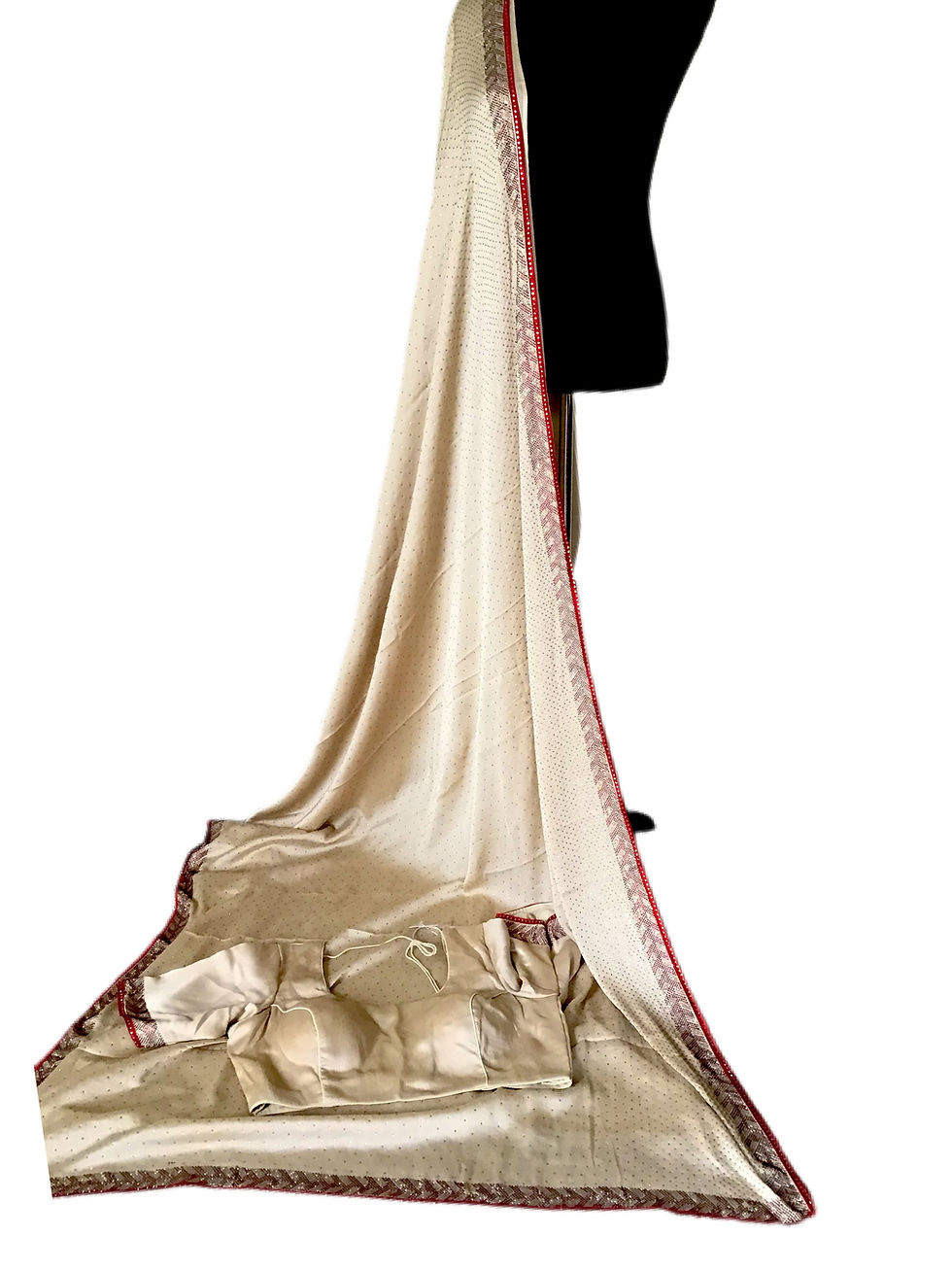Thumbnail: Pretty Beige Chiffon Silk Saree