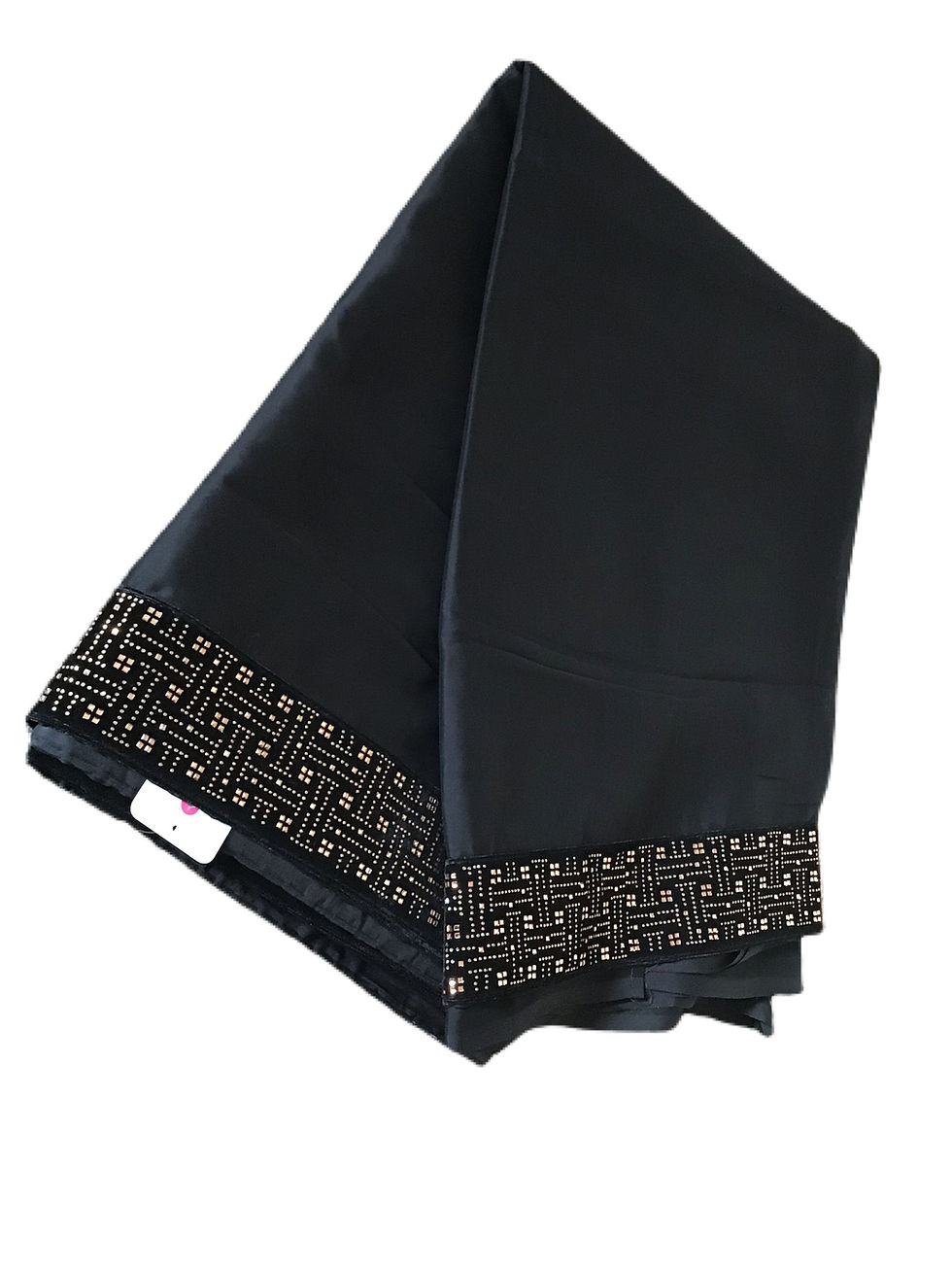 Gorgeous Black Plain Georgette Silk Saree