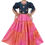 Thumbnail: Pretty Blue Pink Silk Lehanga Choli for Girls
