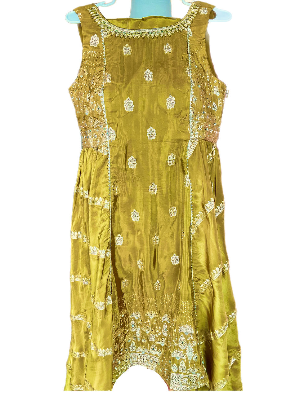 Thumbnail: Beautiful Orange Woven silk Plazzo Suit Set