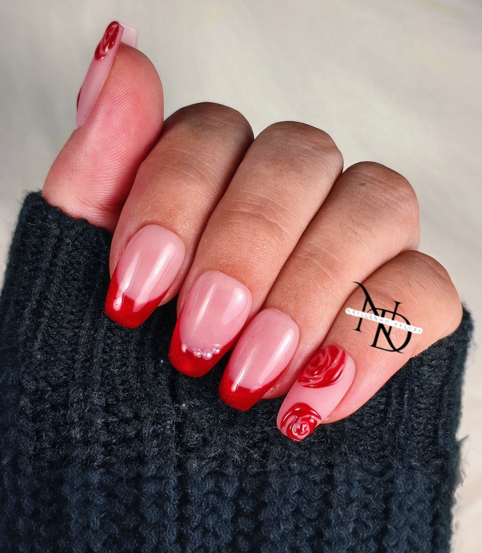 Velvet Rose CateyePress-On Nails – Wiederverwendbare,handgefertigte Kunstnägel