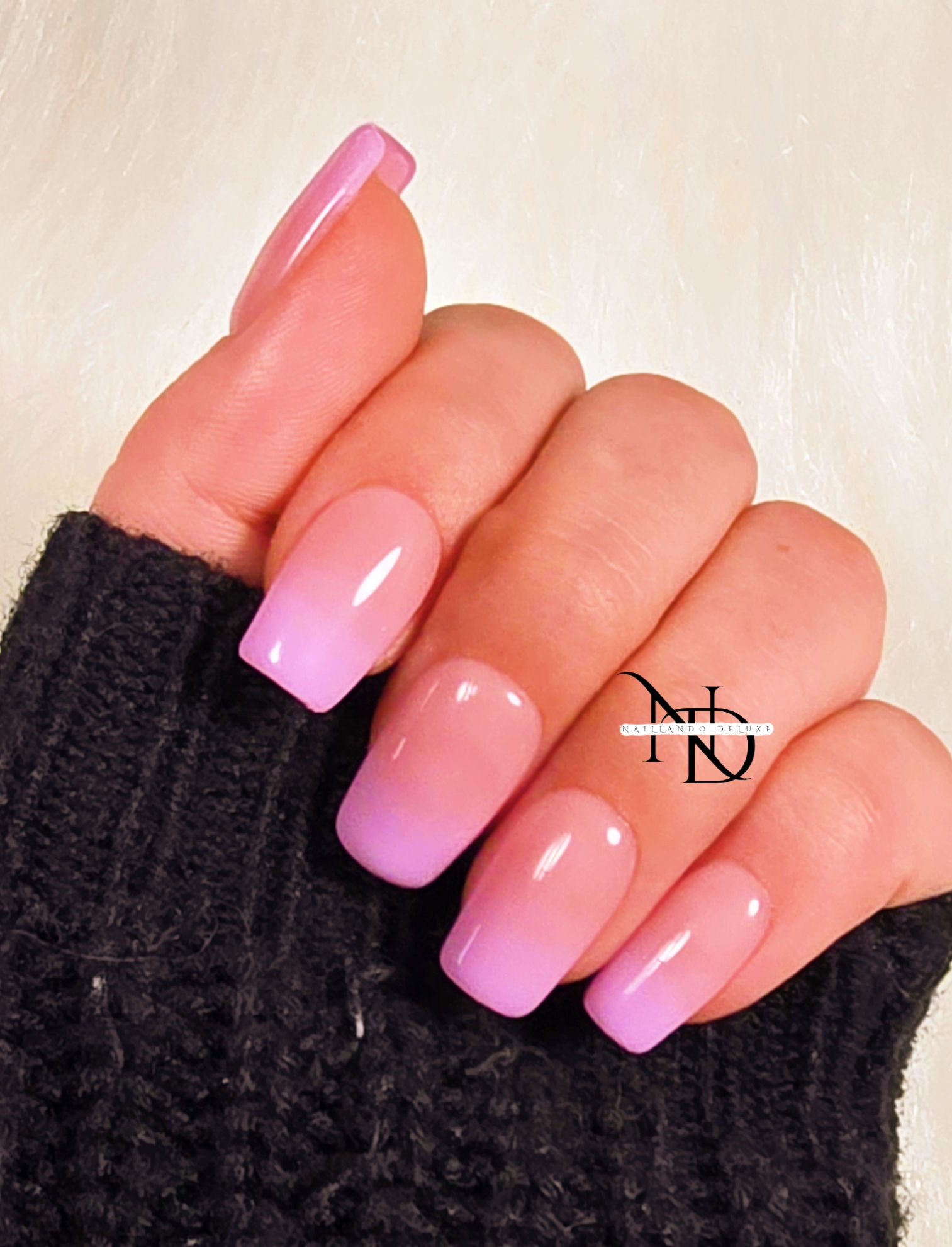 Lilac Ombré Press-On Nails – Wiederverwendbare, handgefertigte Kunstnägel im Set