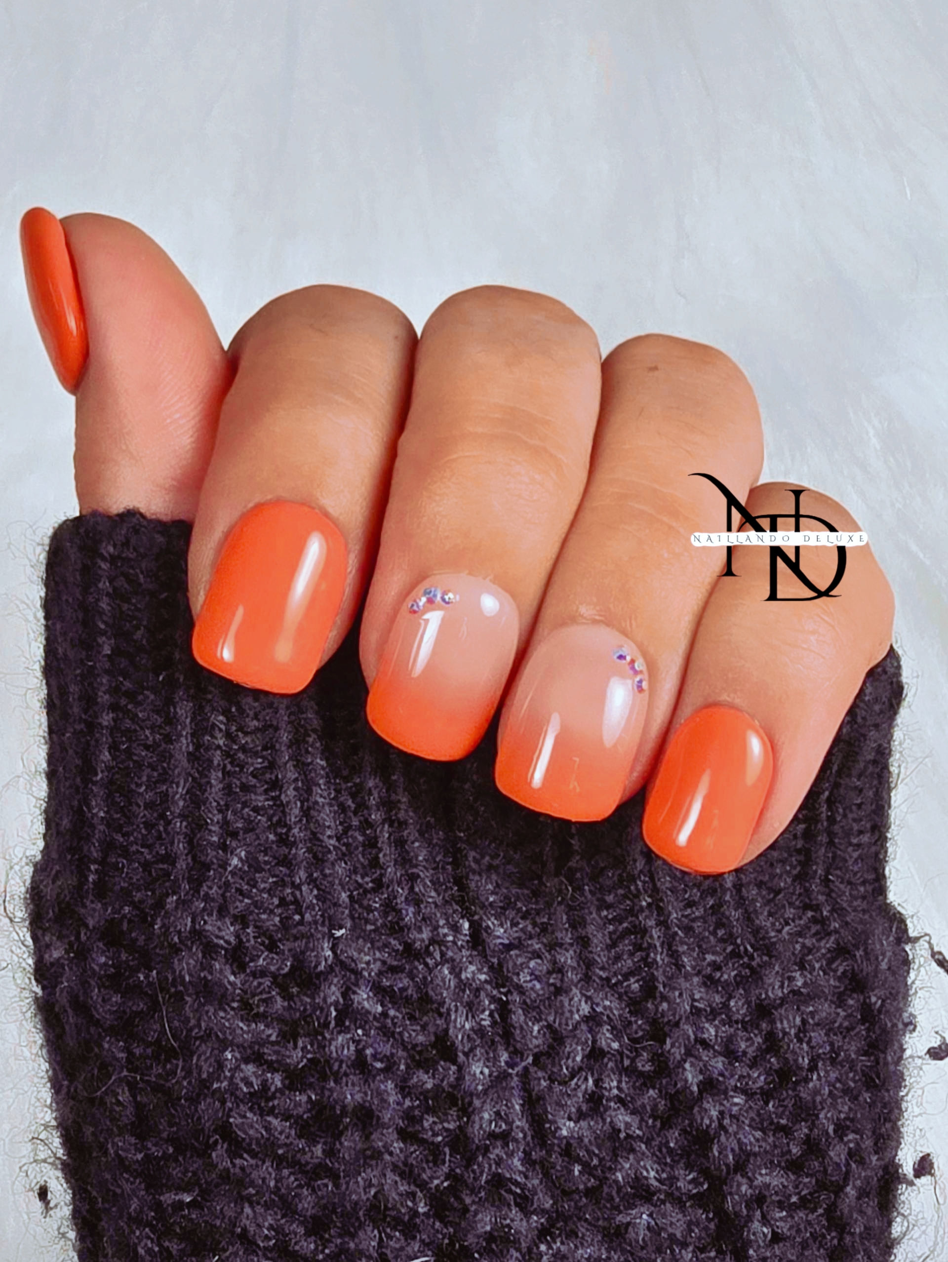 Sunset Glow Press-On Nails – Wiederverwendbare, handgefertigte Kunstnägel im Set