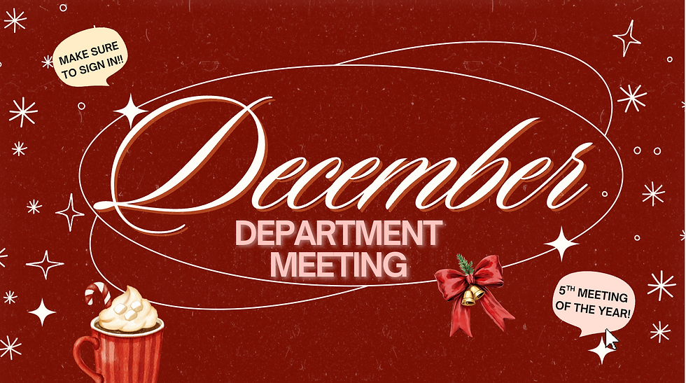 '25 December Department Meeting