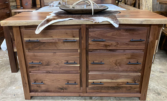Black Walnut Live Edge 6 Drawer Dresser | Timber Valley Rustic Black Walnut Live Edge 6 Drawer Dresser | Timber Valley Rustic
