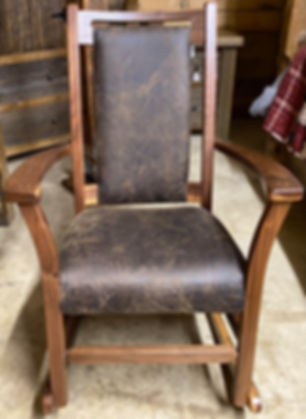 Black Walnut Handle Back Rocker