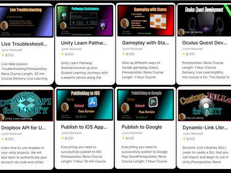 Live Learning with a Unity Live Help Expert