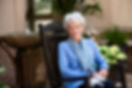 The Doorways founder poses on the patio.