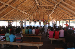 The team led a VBS camp for the kids