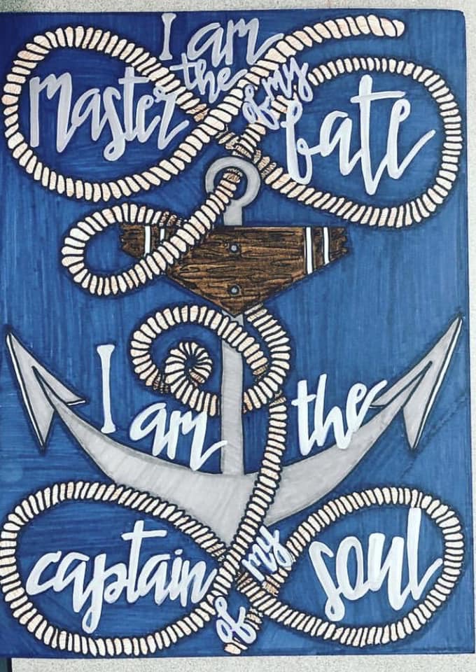 Captain of my Soul | Hand-Lettered and drawn in Sharpie