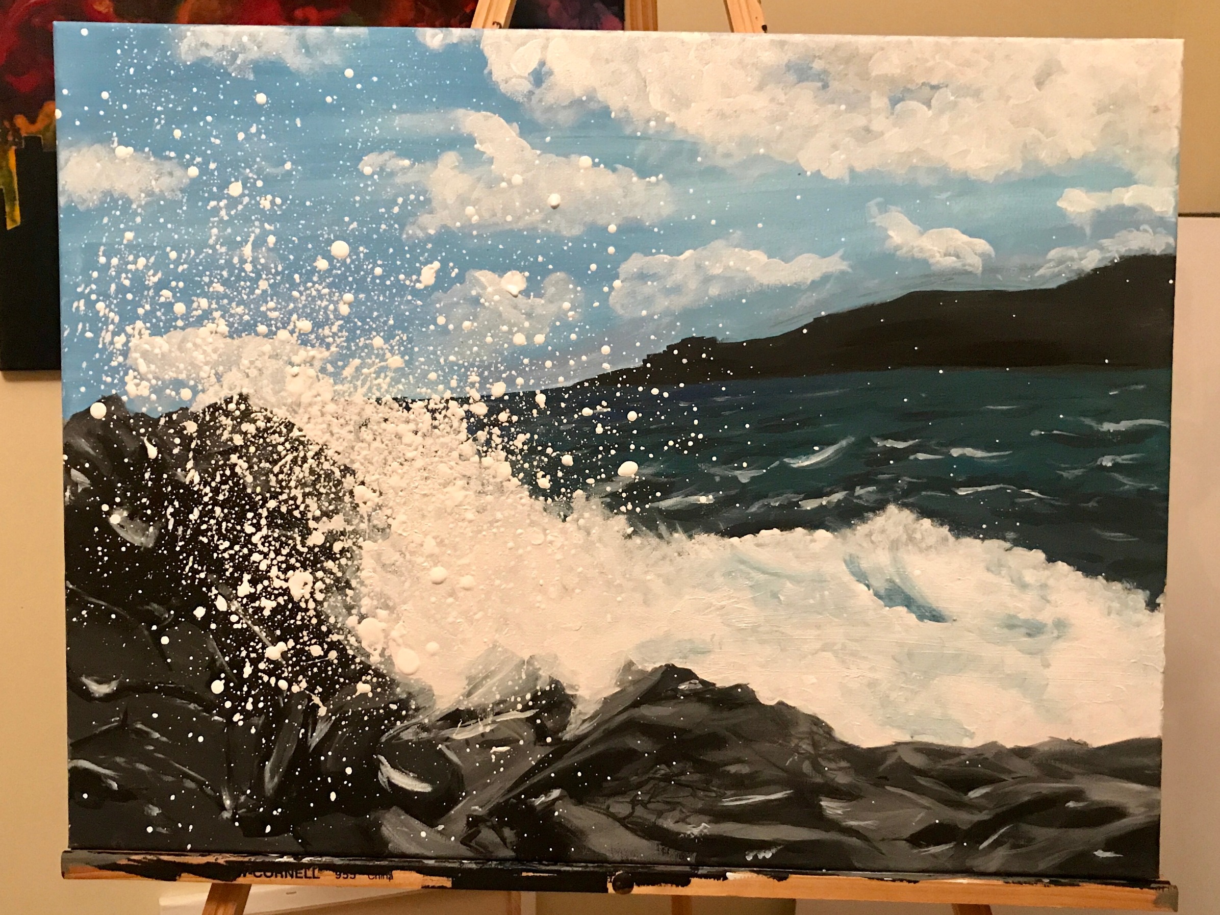 Wave Crash in Hawaii | Acrylic on 18x24" Canvas .jpg
