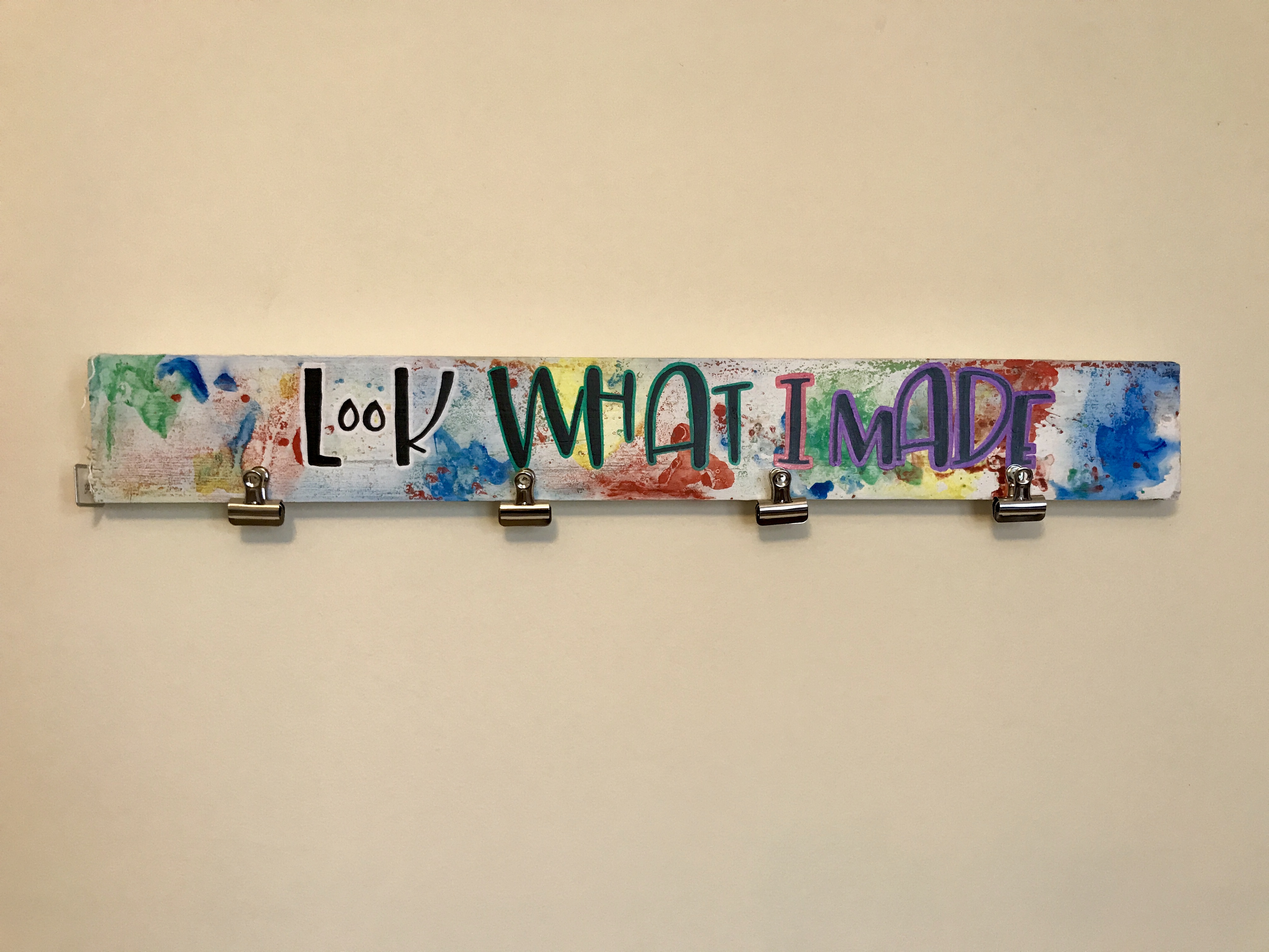 Children's Art Display | 2x24" Wooden Sign