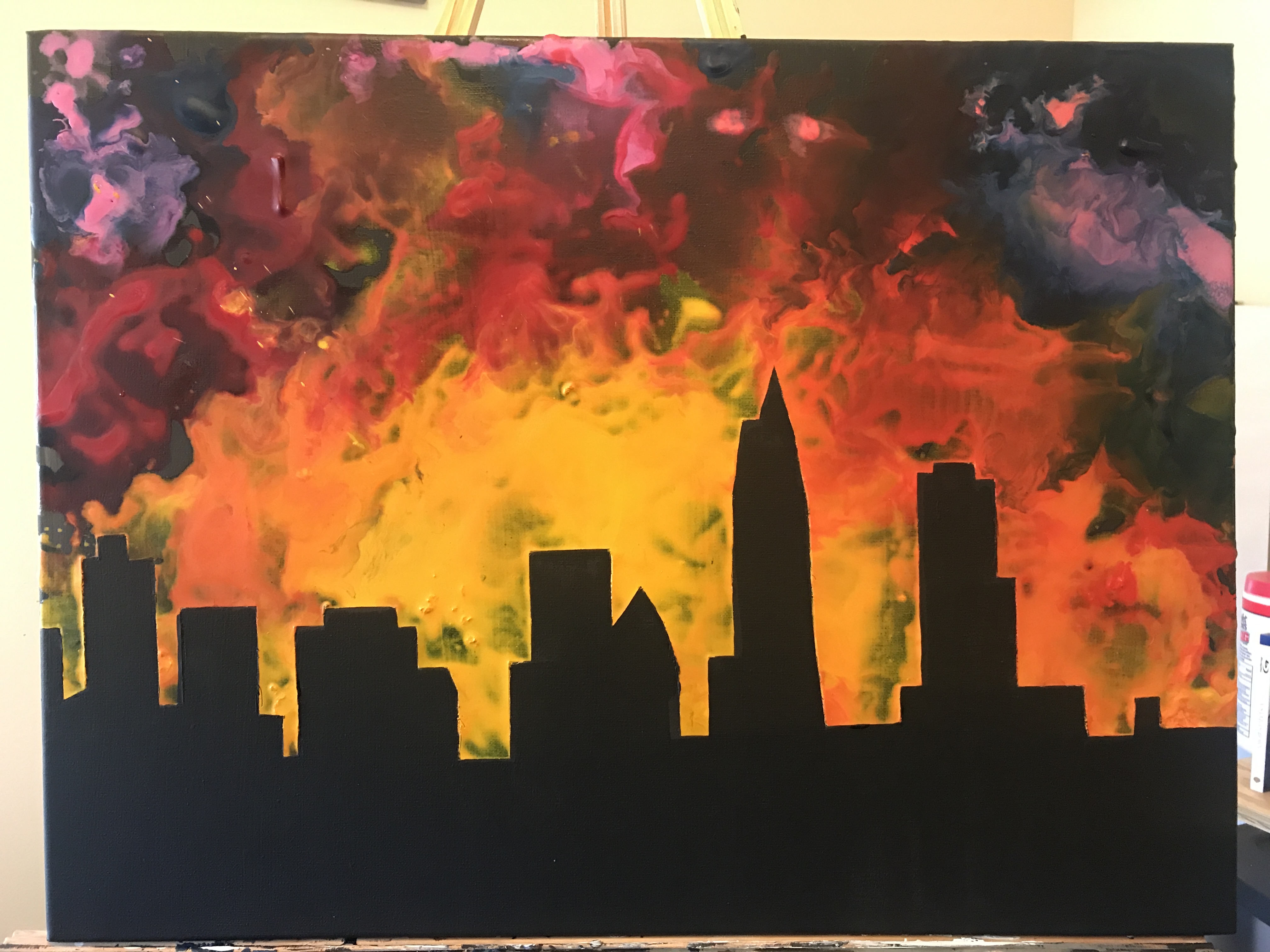 Charlotte Skyline at dusk.JPG