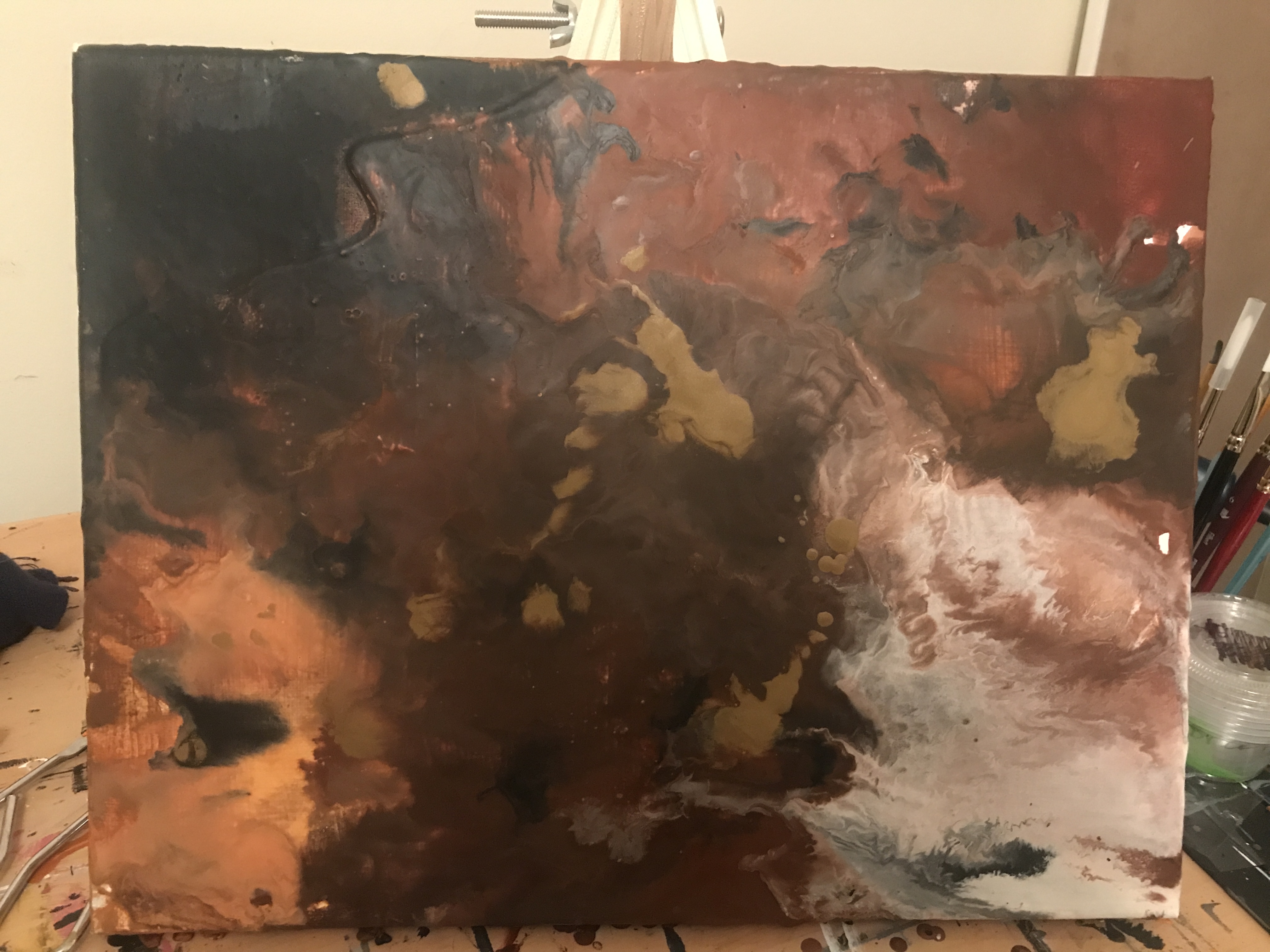 Flesh | Melted Crayon on 11x14" Canvas