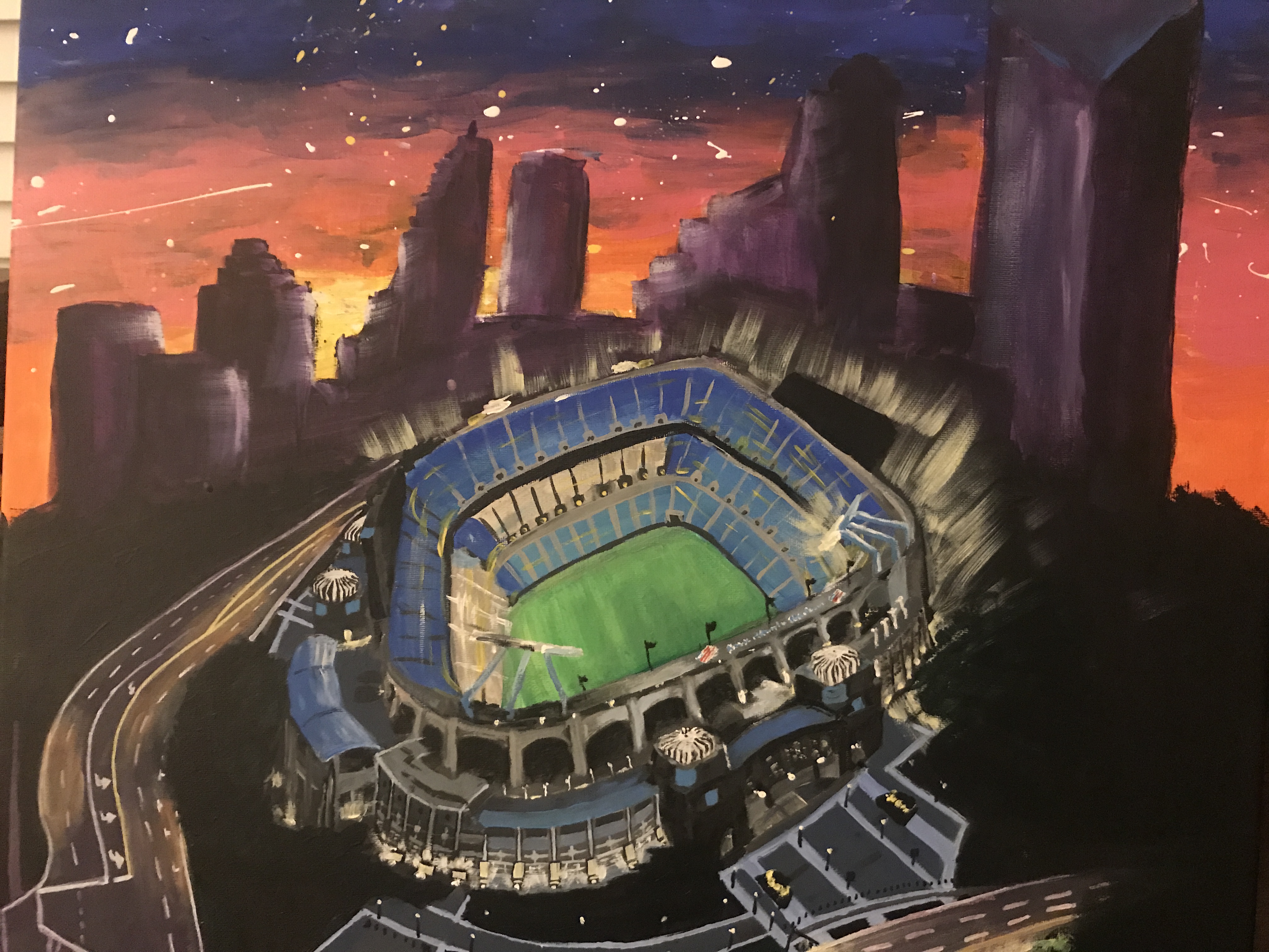Panther's Stadium, Charlotte, NC | Acrylic on Canvas