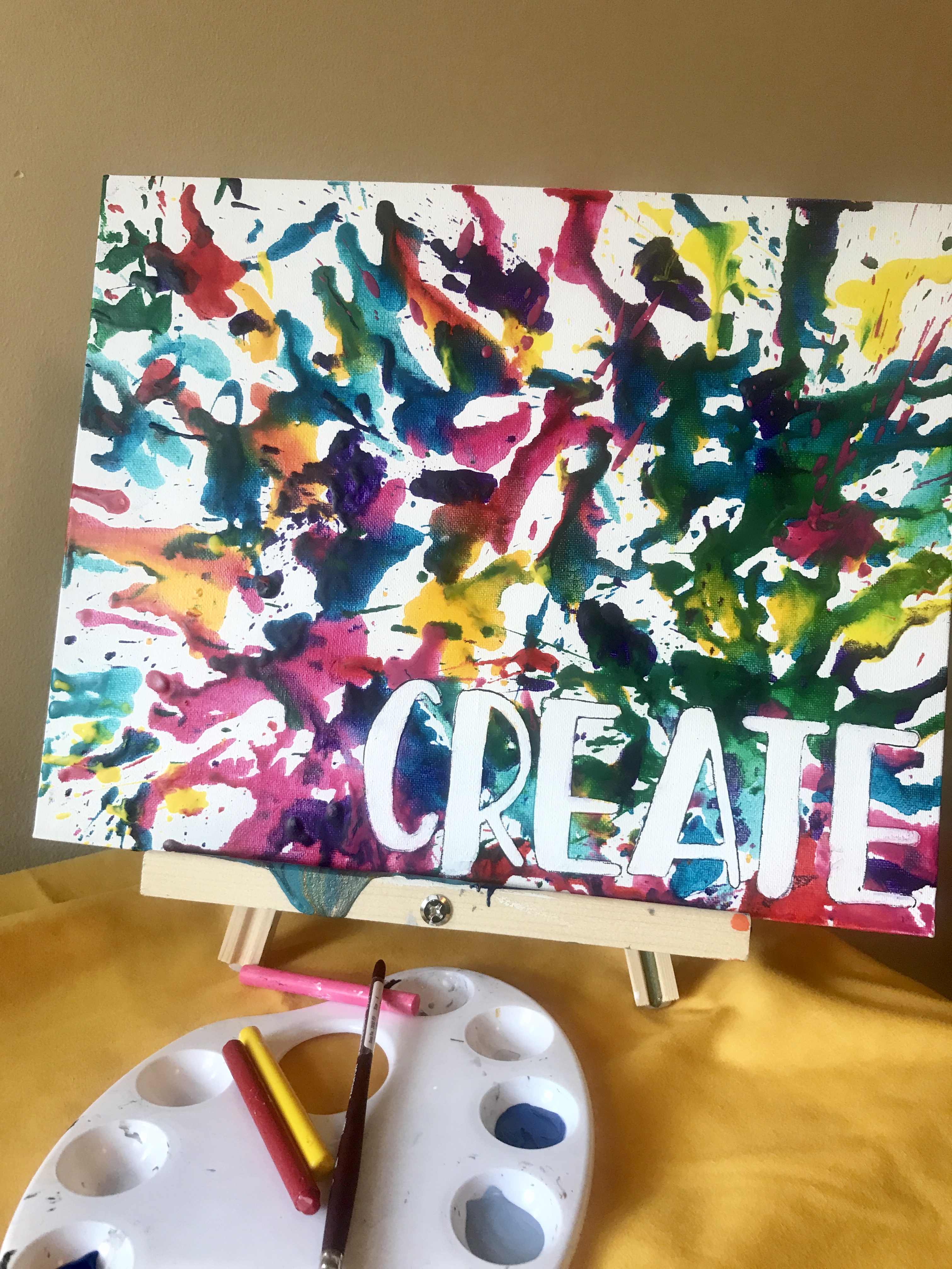 Create | Melted Crayon on Canvas