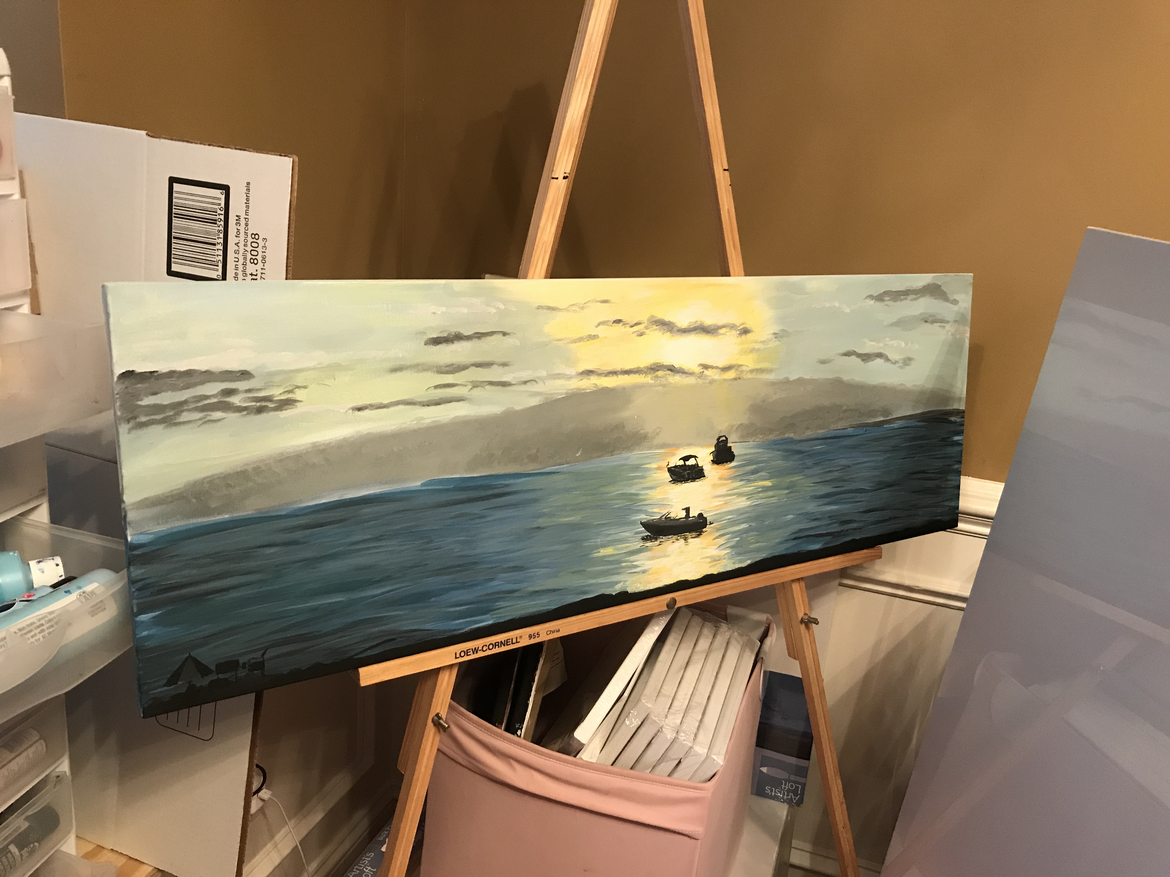Sylvan Beach | Acrylic on 24x48" canvas
