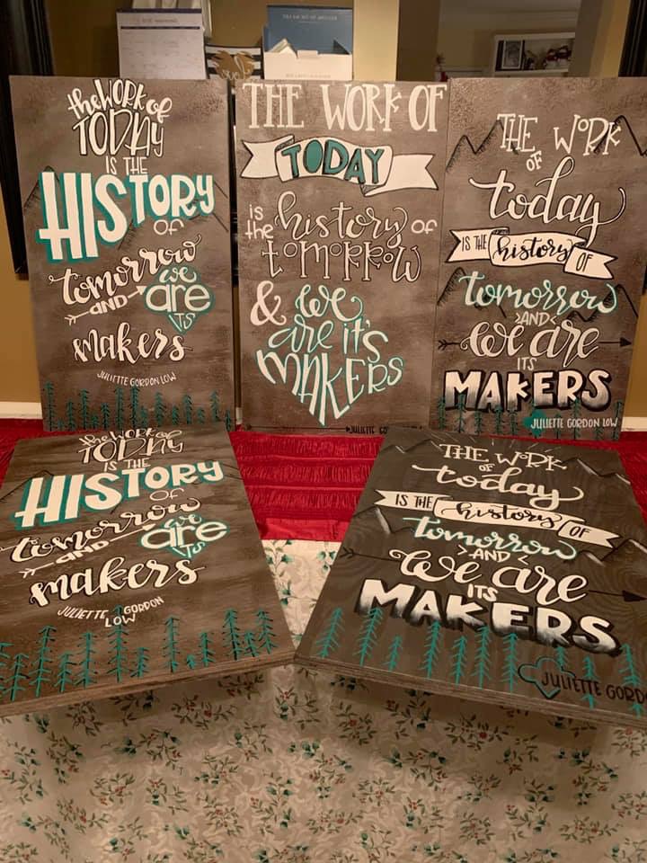 Girl Scout Wooden Signs