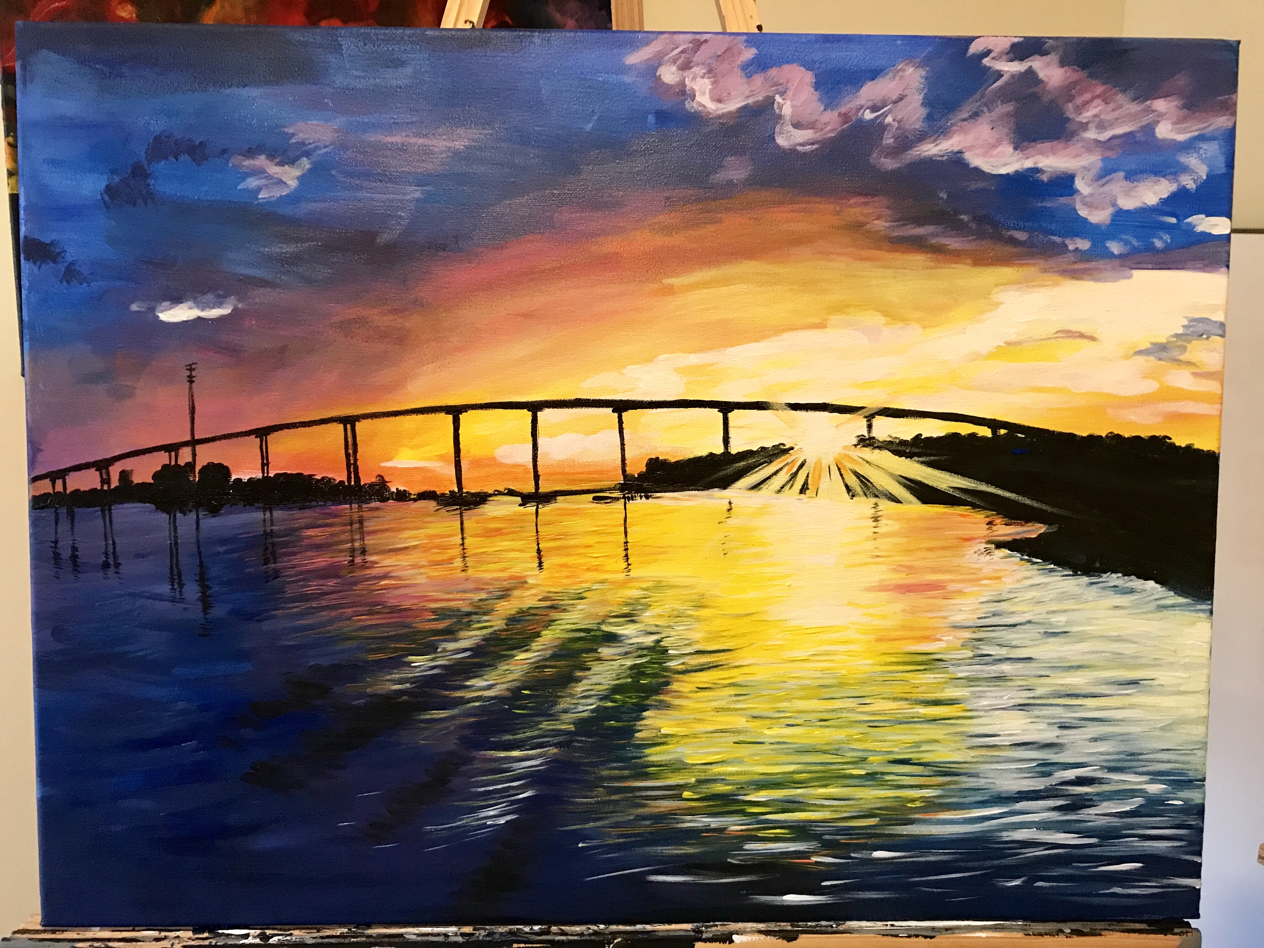 ocean isle sunset | Acrylic on Canvas.jpg