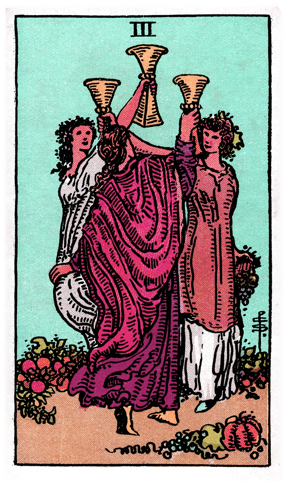 Three of Cups tarot card