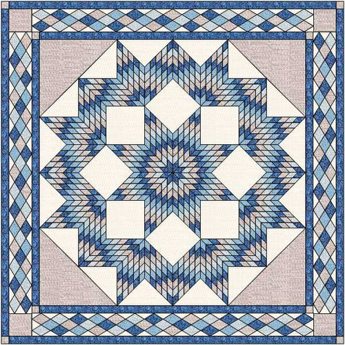 Carpenter Star Queen size Digital Quilt Pattern Yellow Rose Quilt Co