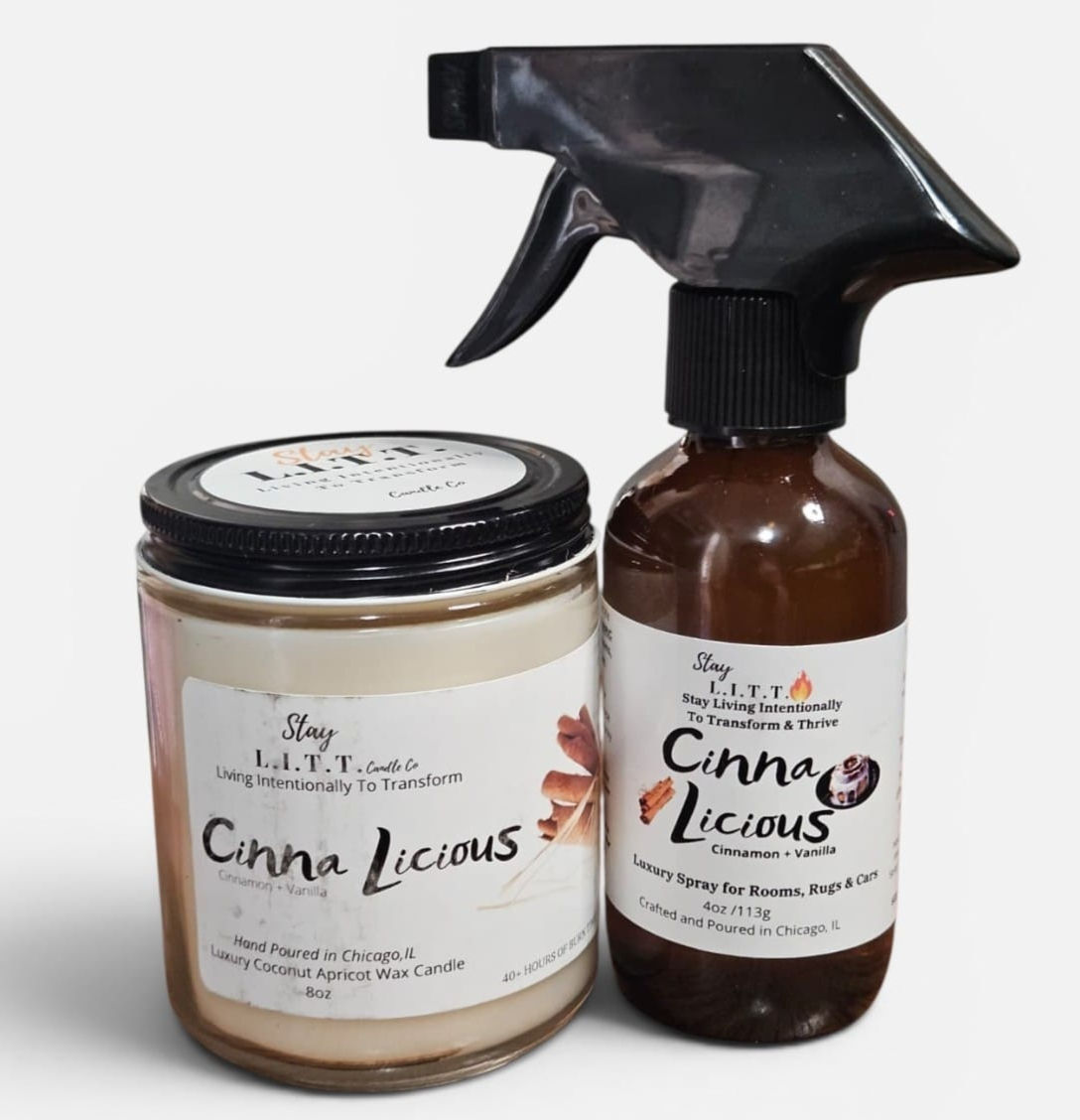 Cinna-Licious Aromatherapy Fabric Spray | Cozy Comfort & Stress Relief