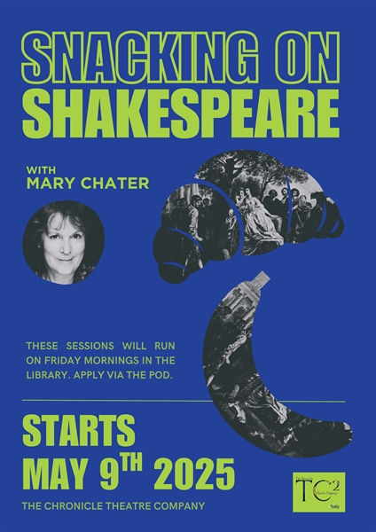 8 weeks of Snacking on Shakespeare workshops at HMP Bonzefield begin on May 9th