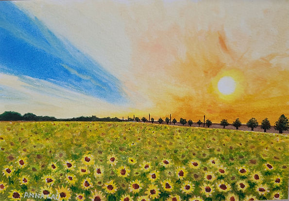 Sunflowers | Watercolor