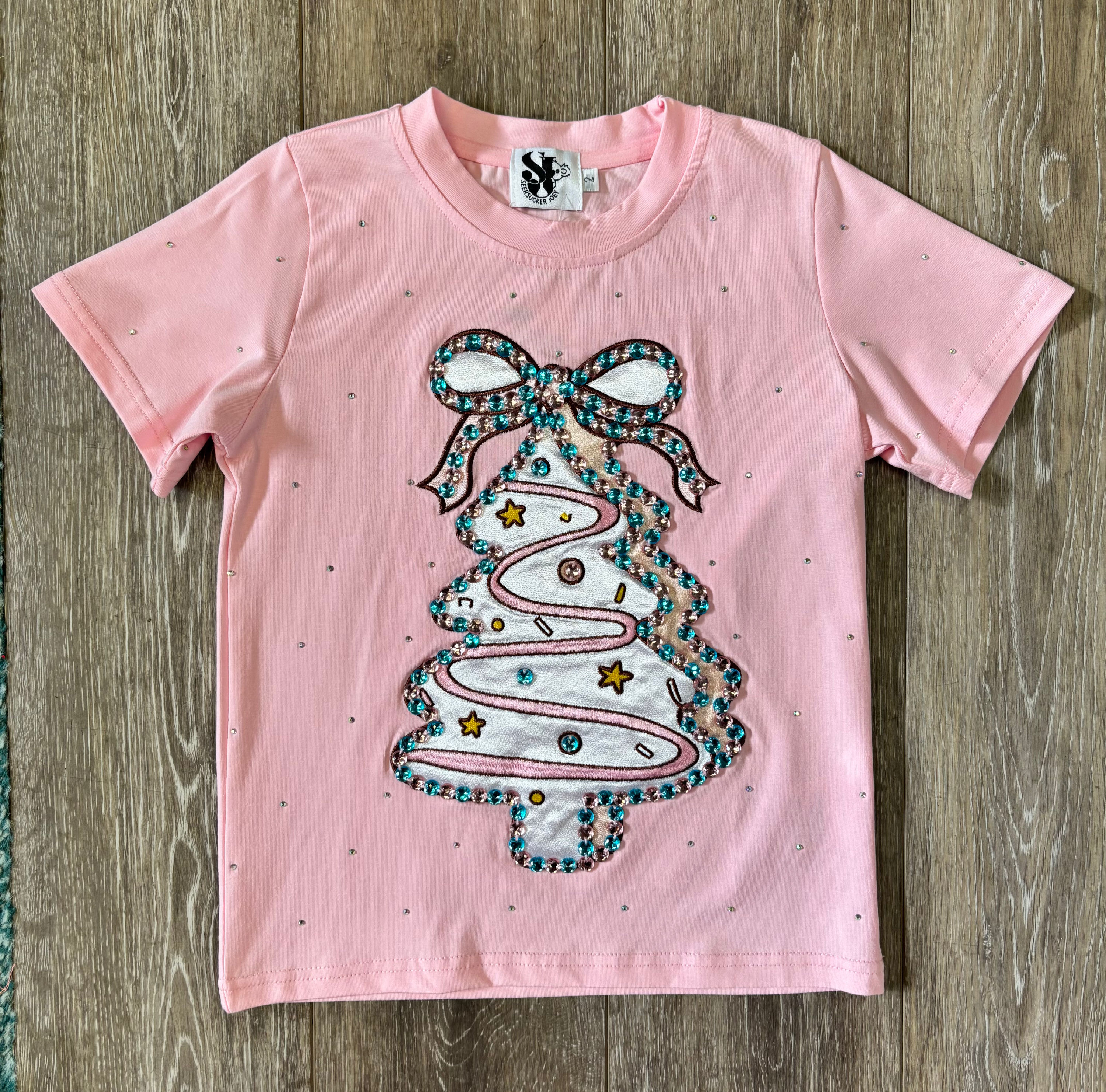 Pink Rhinestone Christmas Tree Top