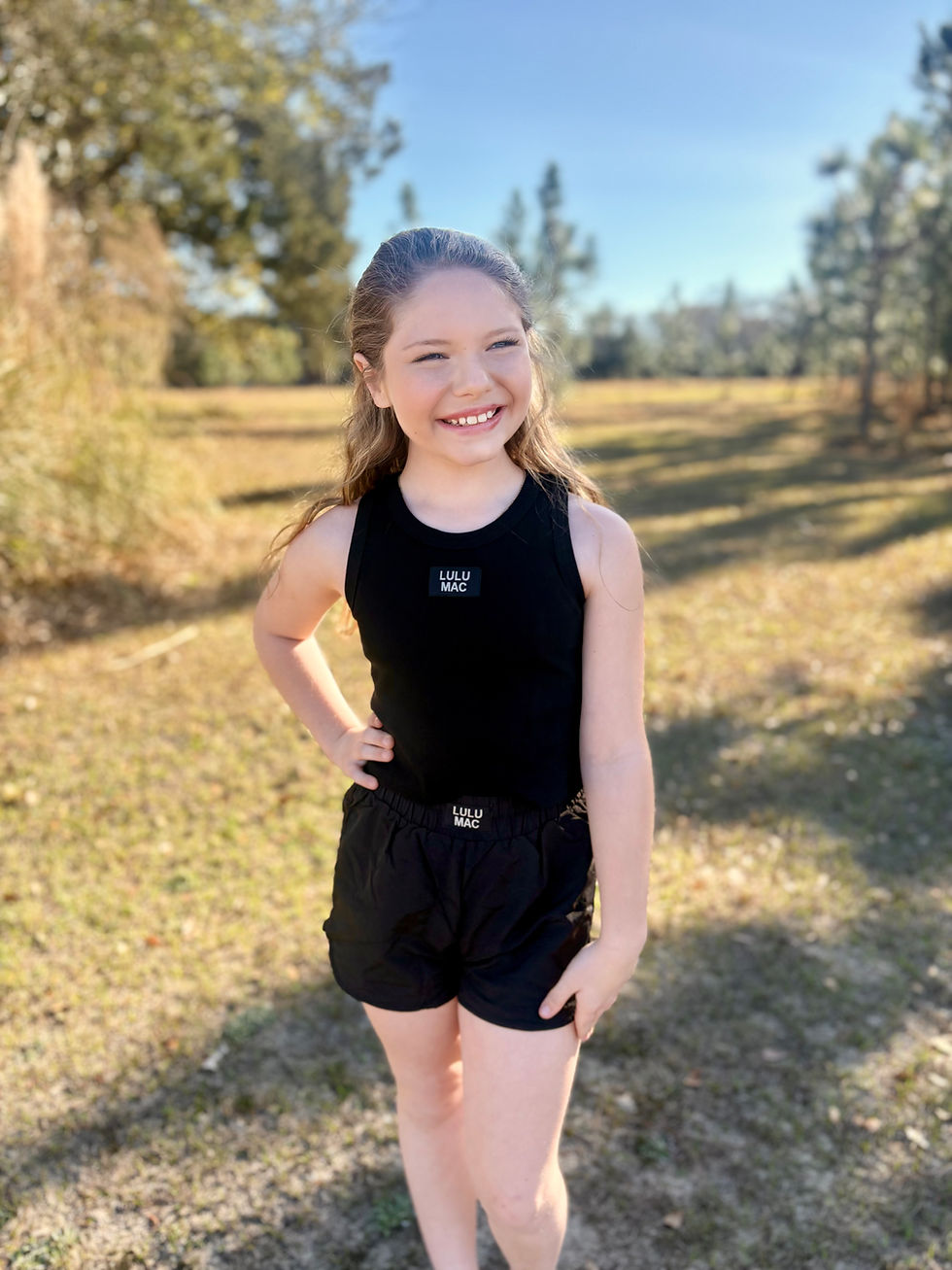 Thumbnail: Lulu Mac - Black YOUTH Shorts
