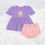 Thumbnail: Purple Daisy Gingham Bloomer Set