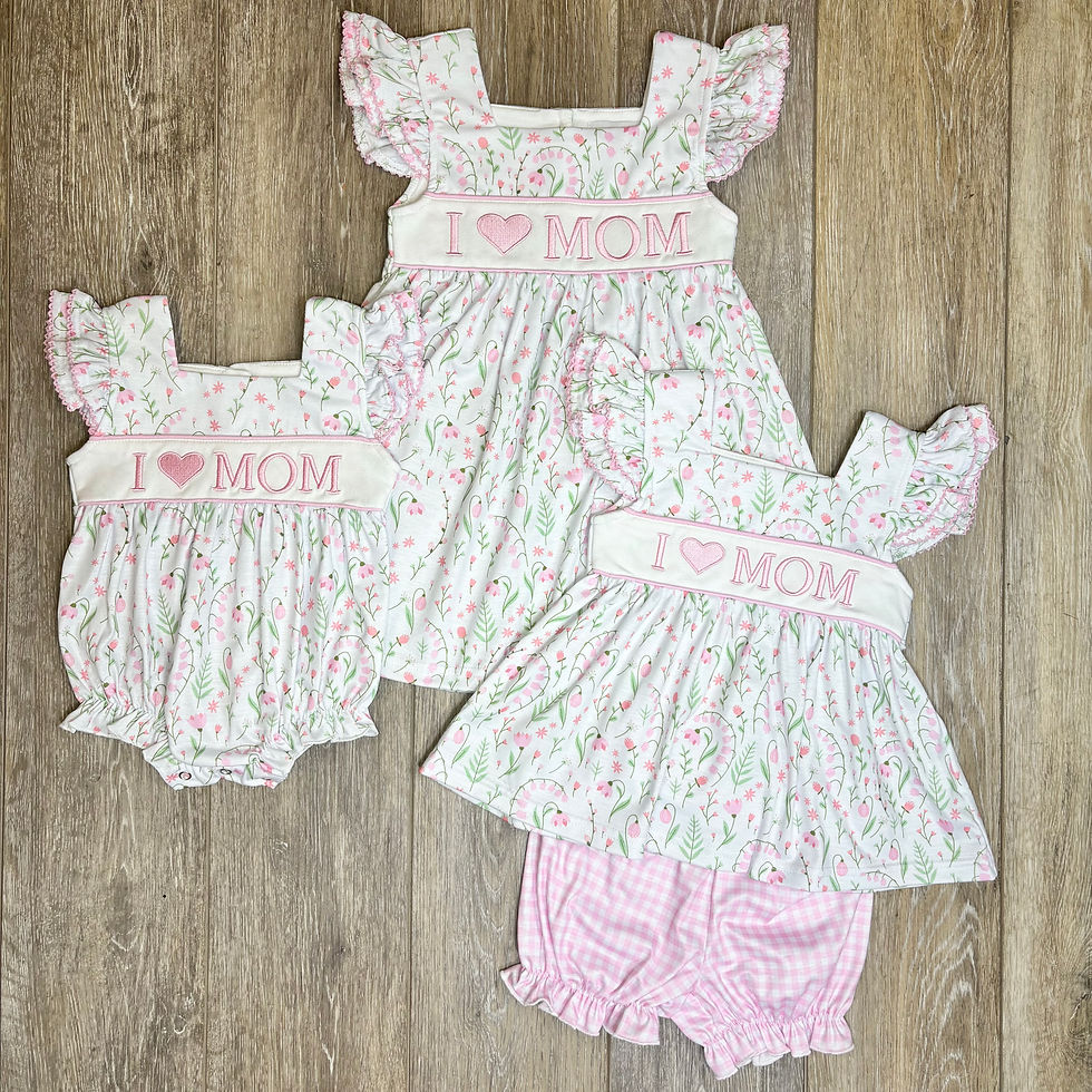 Thumbnail: I Love Mom White Floral Bubble