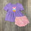 Thumbnail: Purple Daisy Gingham Bloomer Set