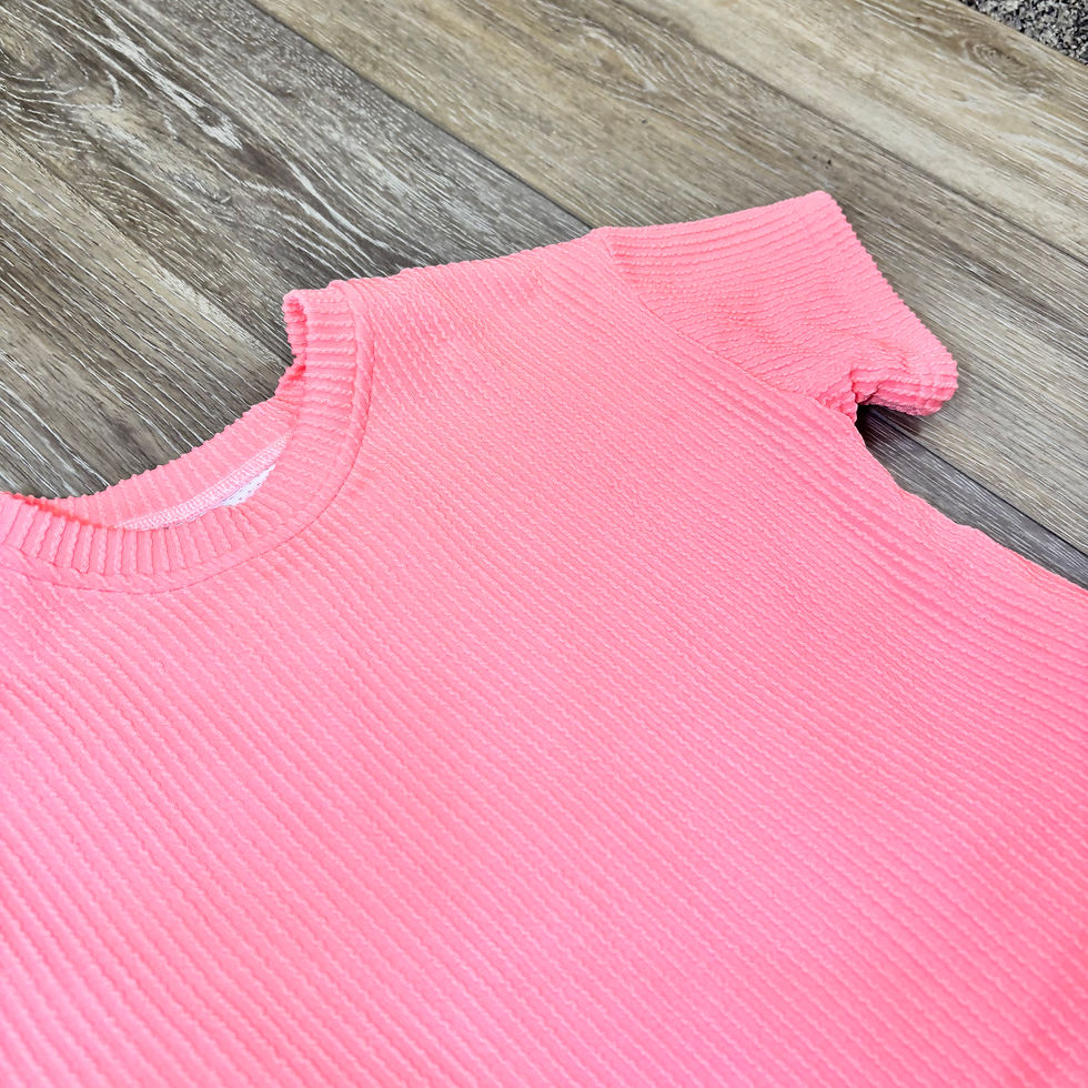 Thumbnail: Neon Coral Textured Girl Set