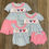 Thumbnail: Gingham Minnie Trio Girl Bloomer Set