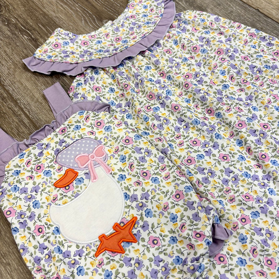 Thumbnail: Purple Floral Goose Dress