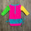 Thumbnail: Neon Color Block Rash Guard Swim RuffleButt
