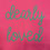 Thumbnail: Neon Pink Dearly Loved Puff Sweatshirt