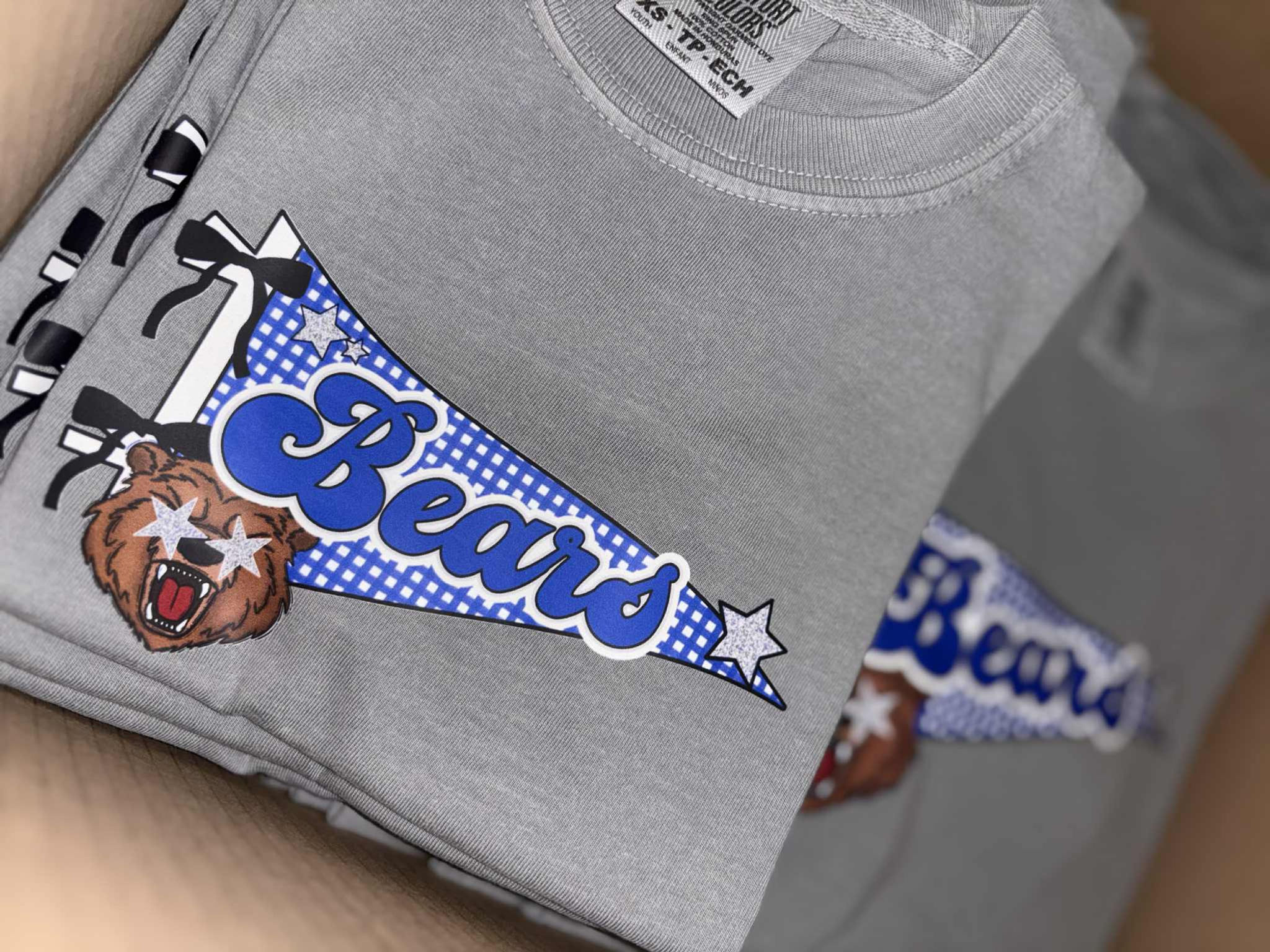 Bears Bow Flag Girl Tee