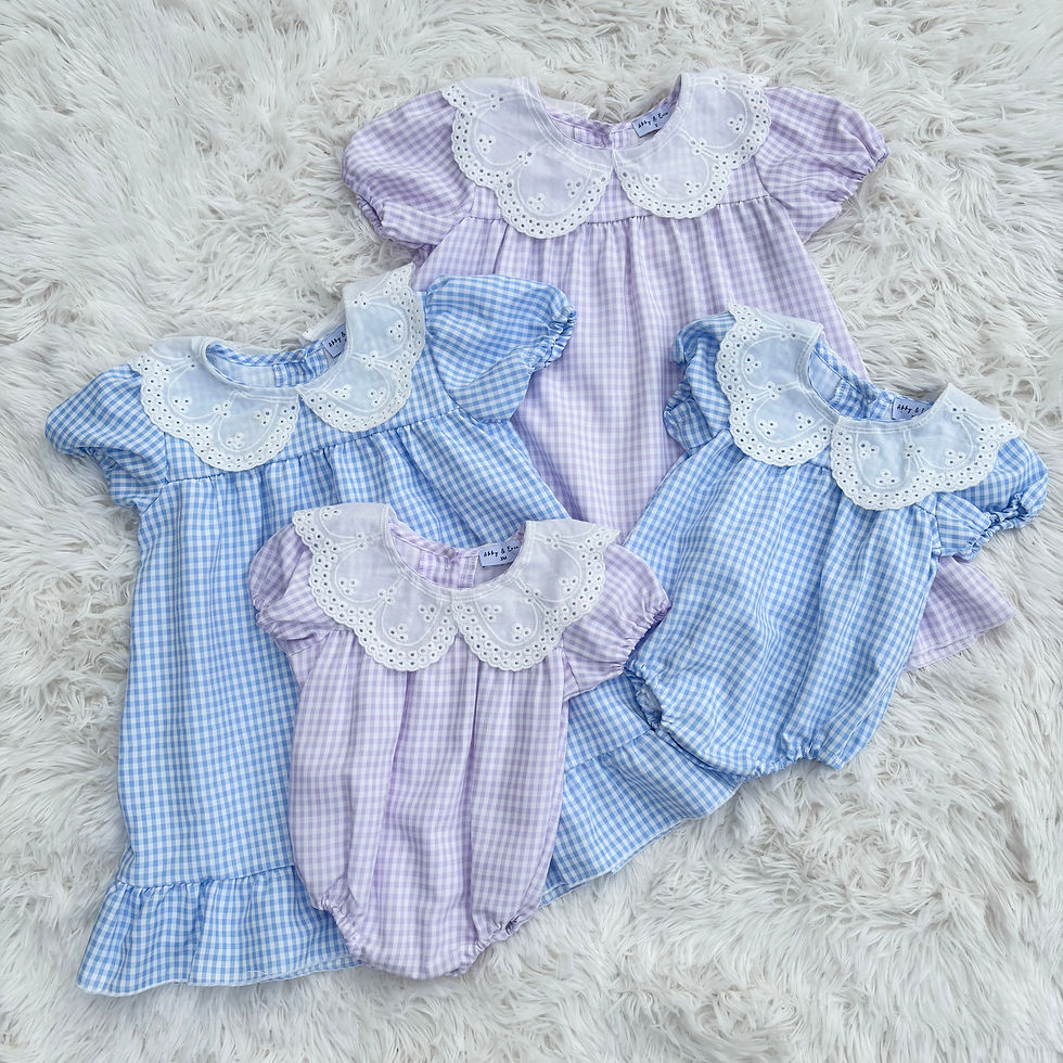 Thumbnail: Purple Gingham Lace Girl Bubble