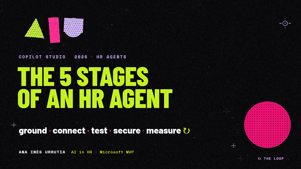 The 5 stages of an HR Agent powered by Copilot Studio