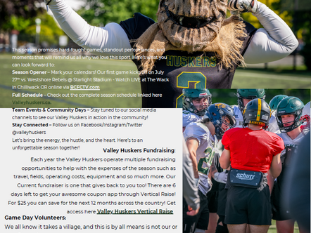 Valley Huskers Newsletter Vol. 1