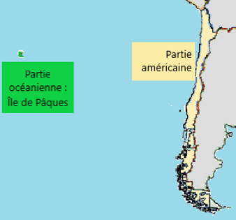 Le Chili transcontinental : 1 partie en Amérique et 1 partie océanienne