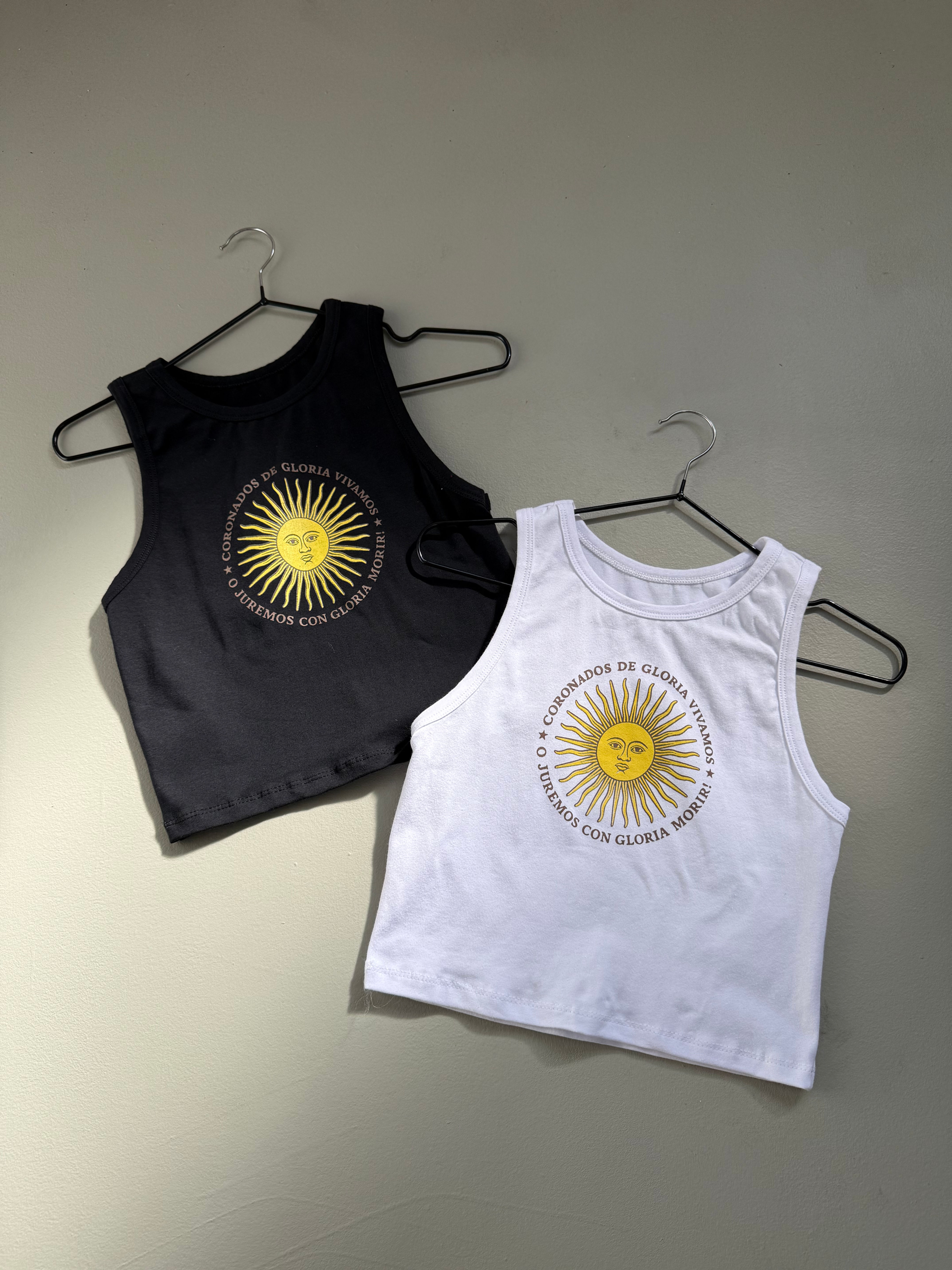 Musculosa algodon con lycra estampa argentina